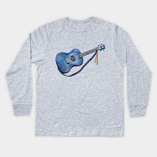 Blue guitar(Love is love) Kids Long Sleeve T-Shirt